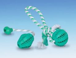Nobby – gioco Dental Line in gomma con corda. 27cm